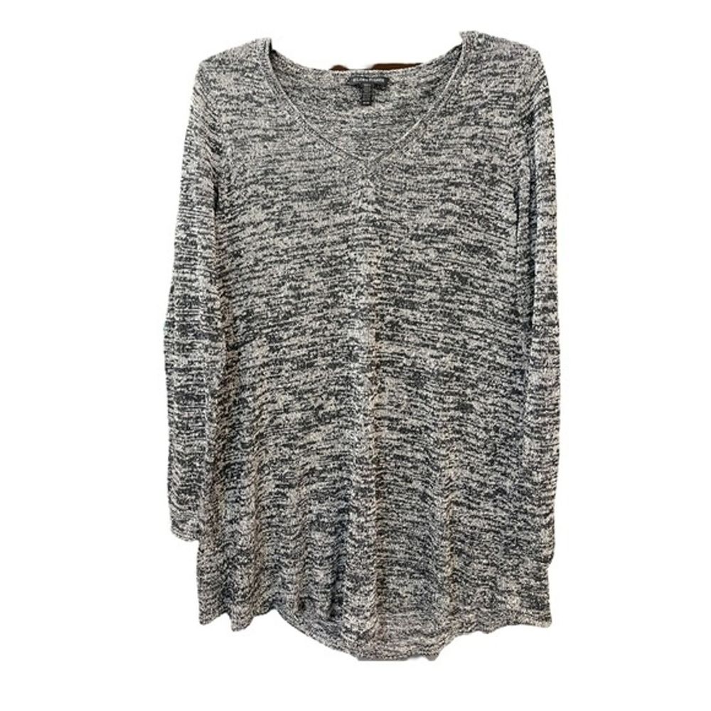 Eileen Fisher Women's Slit Neck Short Sleeve Boxy Sandwash Tunic White Size L main image 0